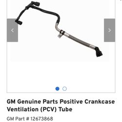 GM Genuine Parts Positive Crankcase Ventilation (PCV) Tube GM Part # 1(contact info removed)