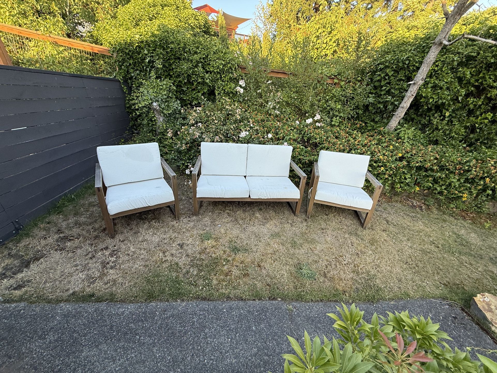 Outdoor Furniture - 2 Chairs, 1 Couch