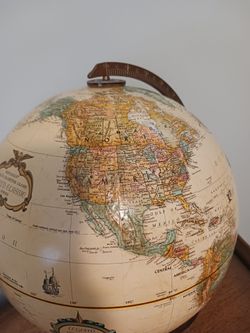 Vintage topographical world globe