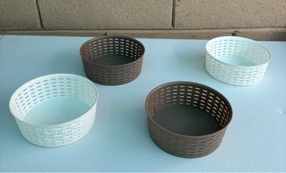 6 plastic baskets-– organizing, home, craft, hobby, office, school