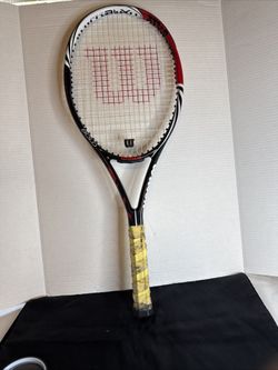 Wilson BLX Bold 100 Sq In, 9.4 oz Tennis Racquet Red Black 4 3/8