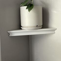  White Corner Shelf, $5