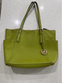 MK Large Zip Tote Green