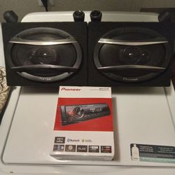 Pioneer Car Stereo CD Bluetooth Player And 6x9 Speakers In Box,