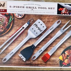 Stainless Steel Grilling Tool Set (New in Box)