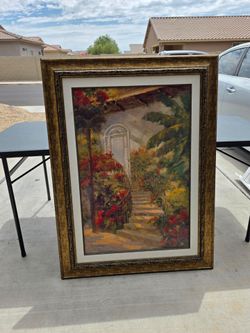 Kirkland's Framed Garden Staircase Canvas Art