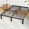CONCETTA 14" Full Bed Frame, Heavy Duty Metal Platform Bed Frame With Underbed Storage For Bedroom, No Box Spring Required, Black