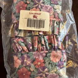 Longaberger NWT Vintage Petunia Large Serving Tray Fabric Liner 