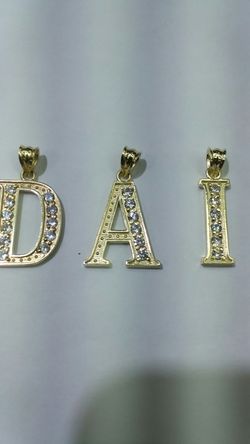 14k Gold letter CZ stone Any letter 1.8 grams $75 each
