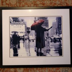 Red Umbrella Black & White NYC