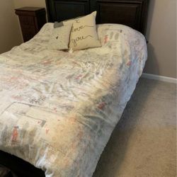 Sleigh Bed Queen or Full Size Real Hard Wood