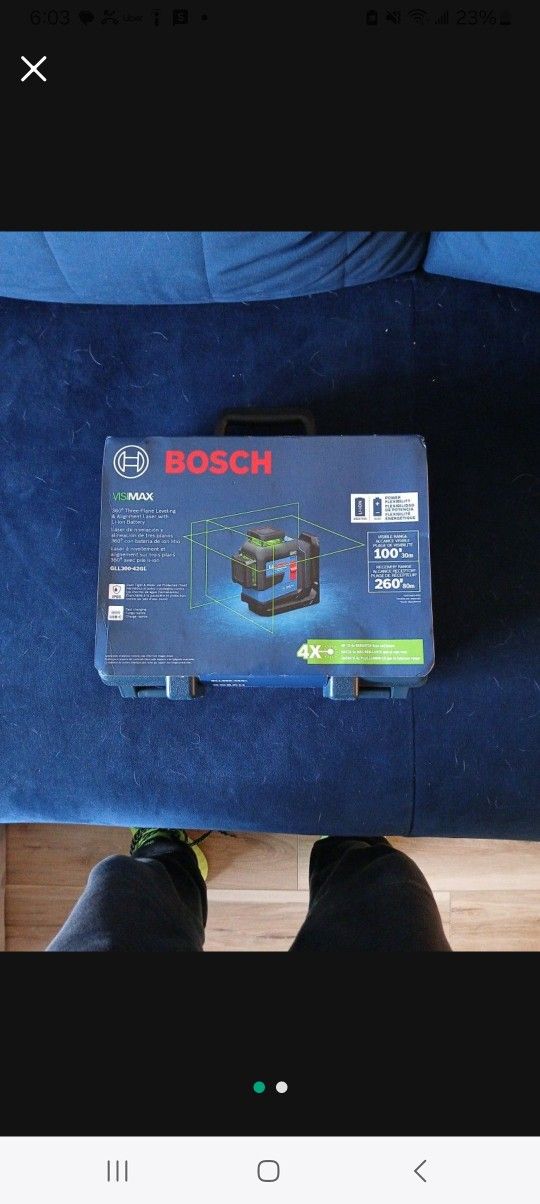 Bosch
260 ft. Green Self Leveling Line Laser Level, Fine Adjustment Mount and Hard Carrying Case