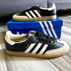 Men's Adidas Originals Samba OG Casual Shoes - Core Black Cloud White Gum - Size 9, 10, 11