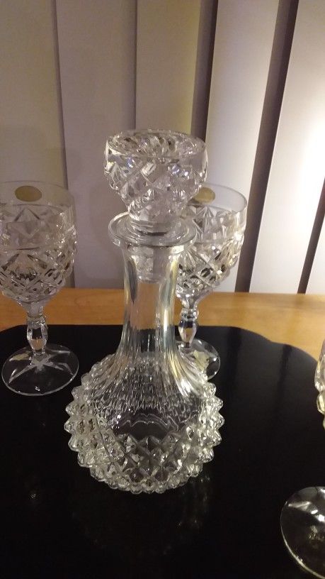 Sheffield Glasses From Yugoslavia And Carafe