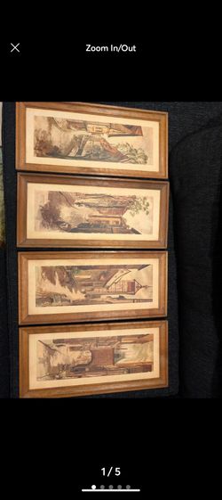 Alex Yaworski Vintage European Street Scene Prints – Set of 4