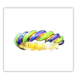14k Martine Enameled Ring Sz 7