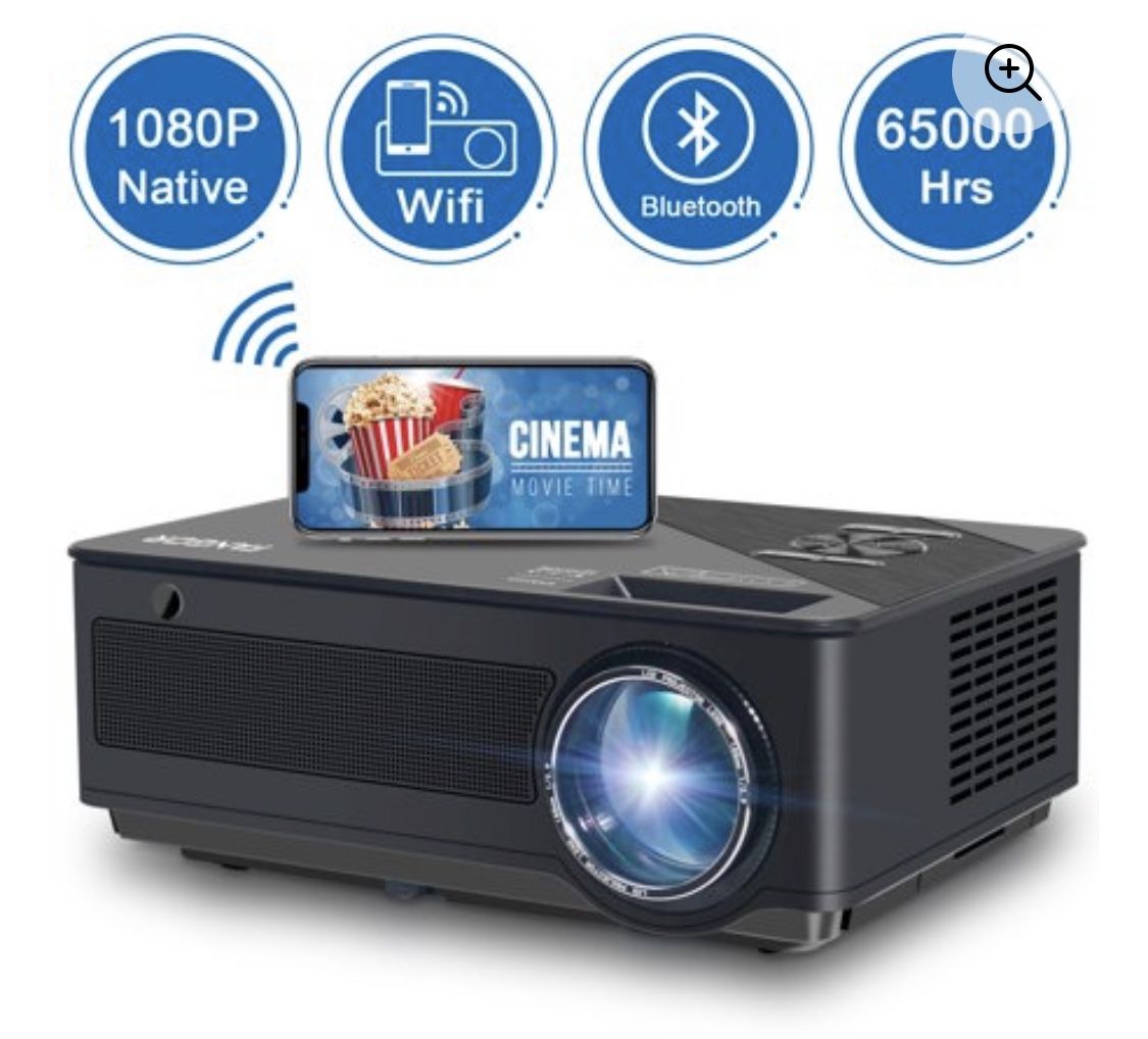 FANGOR Native 1080P Projector,Full HD Movie Projector With 250" Dispaly,Ideal For Home Theater(Support For Business Use)