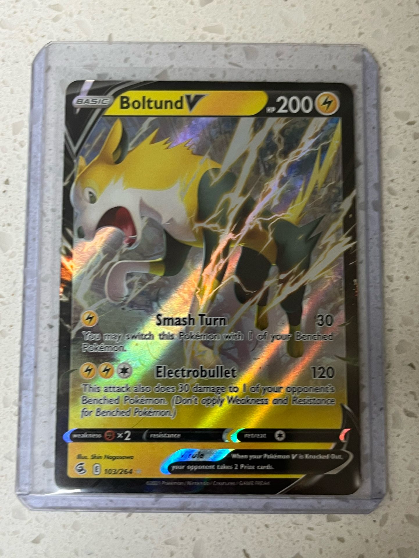 Pokémon Boltund V Card (Full Art Lightning) 