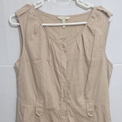  Women's Old Navy Dress Beige Sleeveless Size M