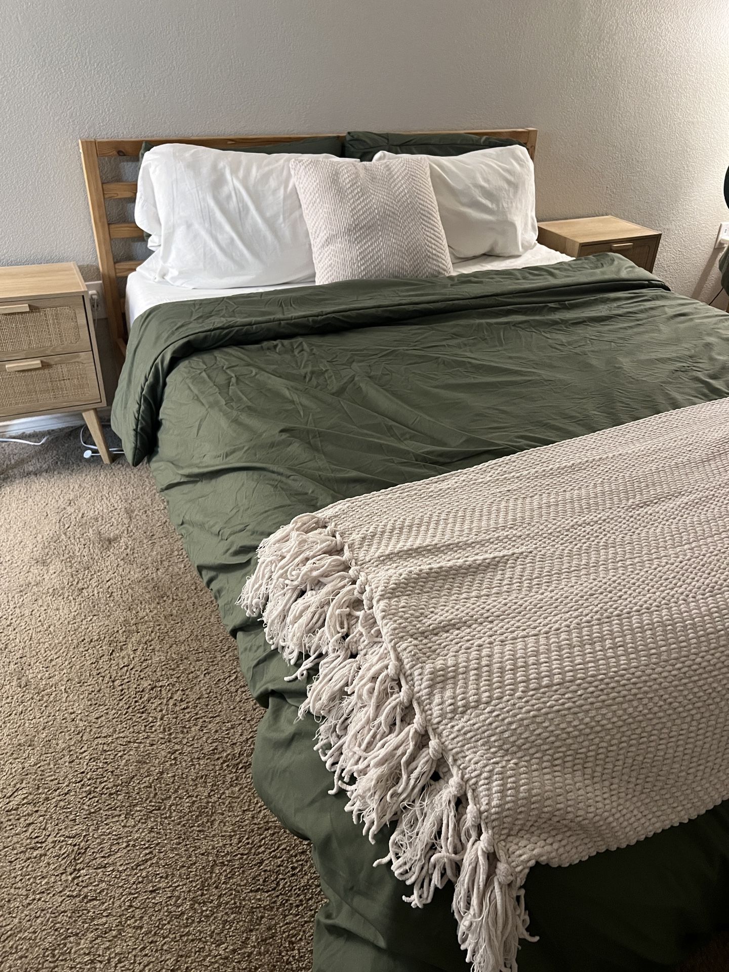 IKEA Tarva queen bed frame