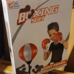 ToyVelt Punching Bag with Stand and Gloves