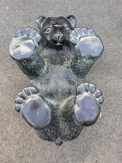 Ceramic And Glass Bear Table
