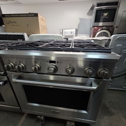 36" GE MONOGRAM GAS RANGE STAINLESS STEEL 