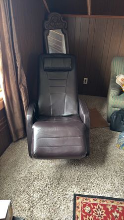 Brown Leather Massage Recliner Chair