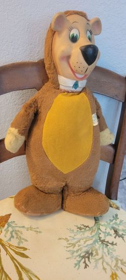 Vintage Knickerbocker Yogi Bear Plush with Rubber Face