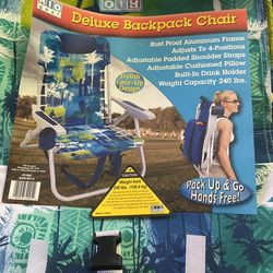 New!! Deluxe Rio Gear Back Pack Chair