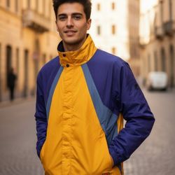 vintage 90s Fila Ski Team Italia color block jacket. Men's M NWT