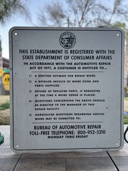 Automotive Repair Sign Metal 26x24