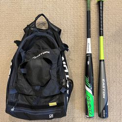 Baseball Bats And Backpack