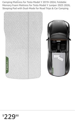 Tesla Model Y Foldable Memory Foam Mattress (2019~2026) w/carrying bag