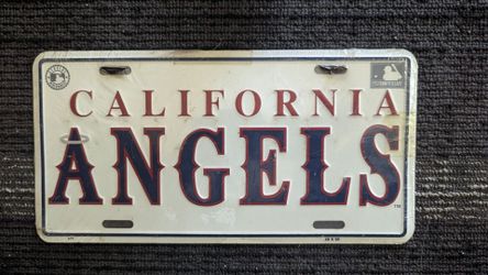 California Angels Stamped License Plate