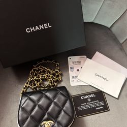Chanel Vanity With Chain Bag Black Gold Hardware BRAND NEW AUTHENTIC