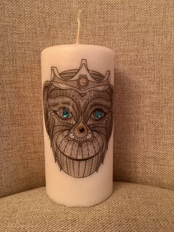 Beautiful handmade Monkey candle
