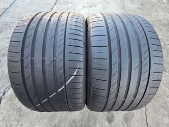 2 USED TIRES CONTINENTAL RFT 315/35/20