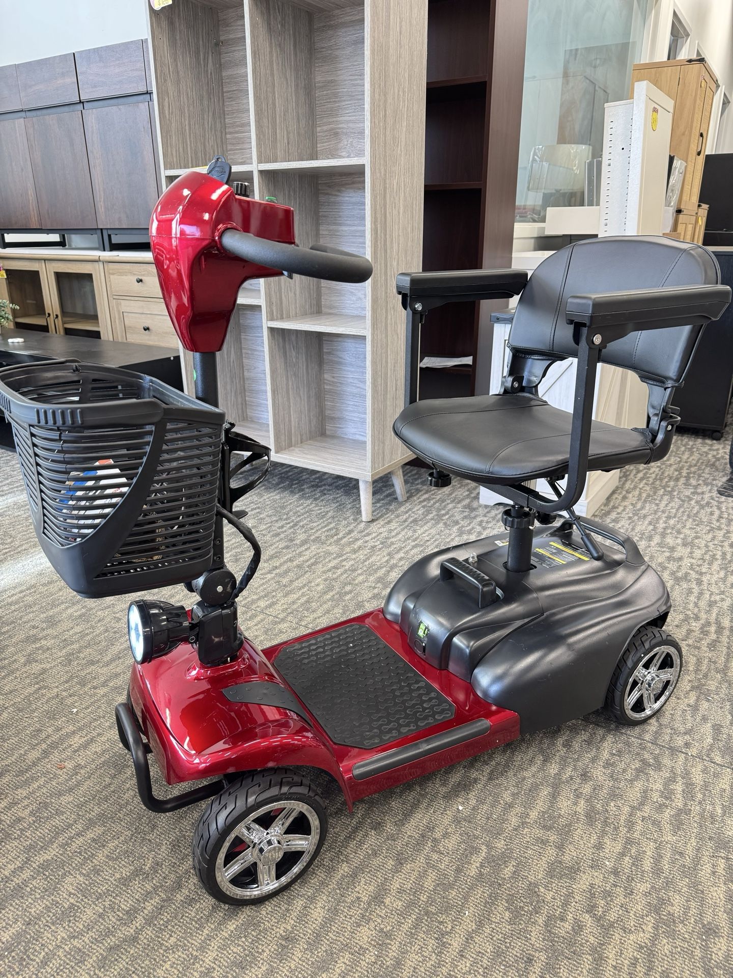 iScooter X-02 Mobility Scooter – Foldable 4-Wheel Electric Scooter for Adults & Seniors Lightweight and easy to fold, with a 12/24 mile range, LED hea