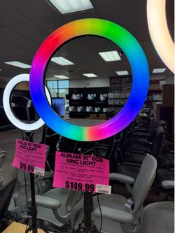 Auriani 18” RGB LED Ring Light w/ Tripod & Phone Holder