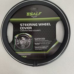 Steering wheel cover with chrome trim