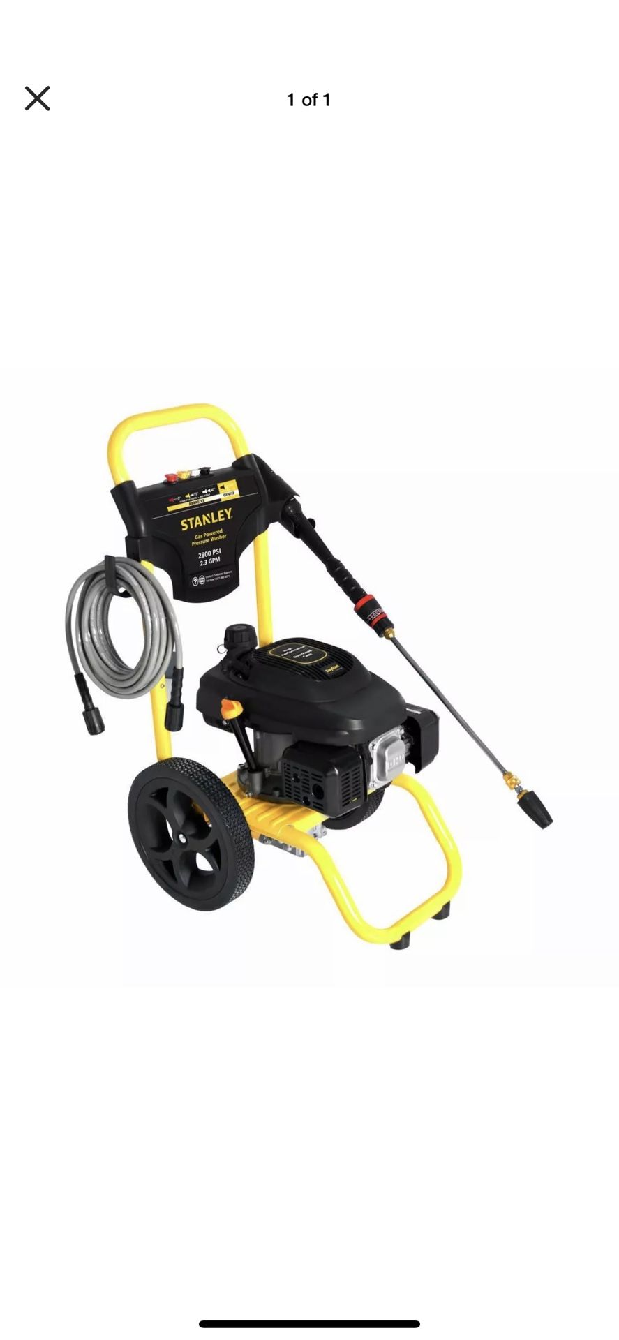 Stanley 2.3 GPM 2800 PSI Gas Power Portable High Pressure Washer Surface Cleaner