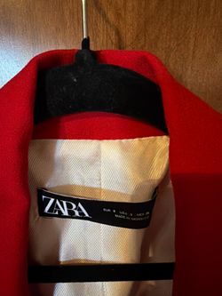 Zara red dressy coat