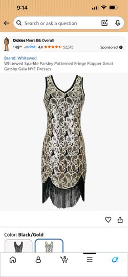 Whitewed Sparkle Fringe Flapper Dress