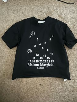 Mm6 tee black cropped