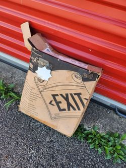NEW Commercial EXIT Sign with Emergency Lights for Business Restaurant or any Public Space NEW in open box For specs see pics $150 or best offer Cash