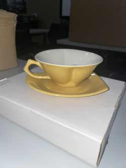 Collectible Item- Yellow Tea Cup And Plate