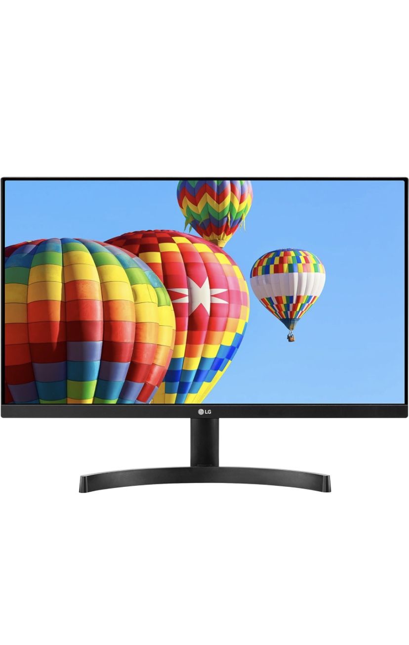 LG 24ML600M-B Monitor 24” FHD (1920 x 1080) IPS Display, 3-Side Borderless Design, Radeon FreeSync, Dual HDMI, OnScreen Control - Black