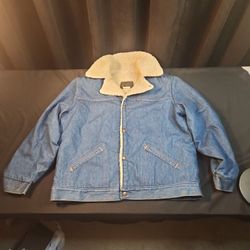 Denim Jacket 70s Vintage Size XL Very Warm 