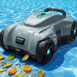 Cordless Automatic Pool Cleaner Robot, Efficient Pool Vacuum Robot w/Self-Parking